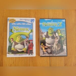 Shrek dvd and Shrek 2 dvd